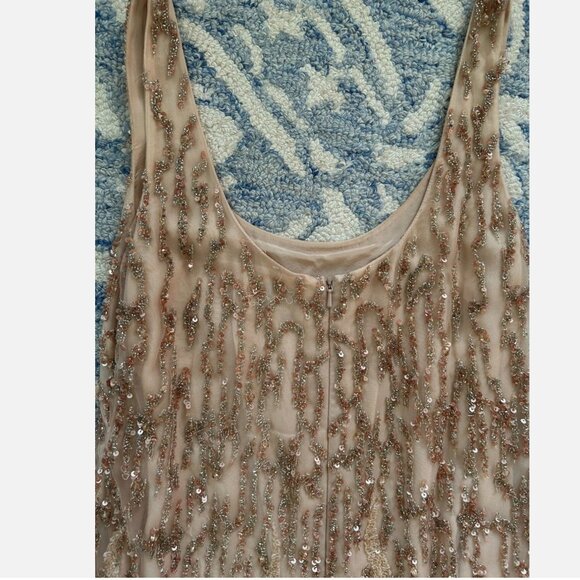 J. Mendel Dress Designer Beaded Cocktail Feather Vintage Size Small 0 2 4 XS - Picture 11 of 13